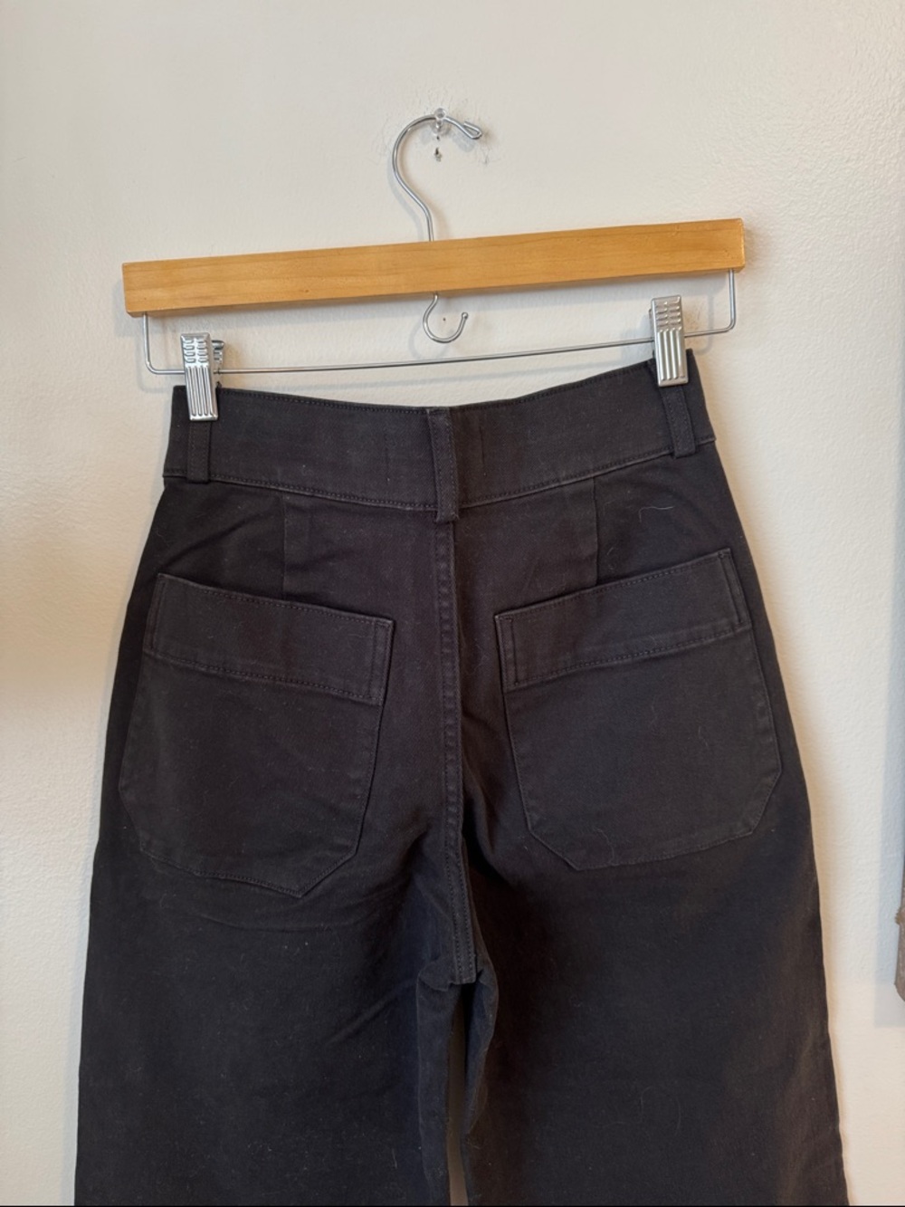 Everlane The Organic Cotton Wide-Leg Pant 28.5'', Black, Sz 2 - Picture 11 of 11